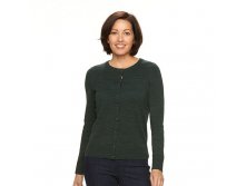 Women's Croft & Barrow(R) Solid Button-Front Cardigan   $12.99