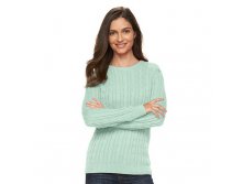 Women's Croft & Barrow(R) Cable-Knit Crewneck Sweater   $12.99