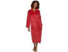 Women's Croft & Barrow(R) Long Plush Zip Lounger Robe  $29.99