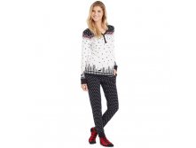 Women's Cuddl Duds Pajamas: Winter Wonderland 3-Piece Henley Pajama Set with CUDDL DUDS socks  $34.99