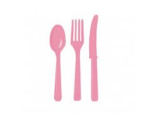 1502-0905 Столовые приборы пласт Bright Pink 24шт 89,00