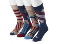 Men's Funky Socks 4-pack Crew Socks  $7.99