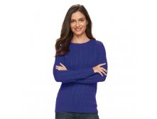 Women's Croft & Barrow(R) Cable-Knit Crewneck Sweater   $12.99