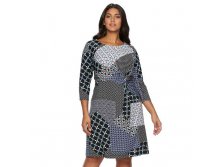 Plus Size Dana Buchman Printed Twist-Front Dress   $40.60