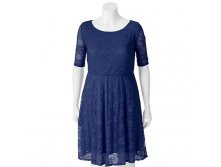 Juniors' Plus Size Wrapper Lace A-Line Dress   $20.99