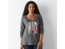 Plus Size SONOMA Goods for Life(TM) Essential Slubbed V-Neck Tee  $11.99