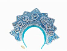 Изделие для карнавалов "Кокошник" 36*0,5*20см. (полиэстер) (с декоративными стразами) (упаковочный пакет) Monte Christmas, Серия: Новогодняя коллекция-Классика-Синий иней, Материал: Полимерные материалы, Код: N6714003, Артикул: N6714003 550р