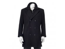 Men's Chaps Classic-Fit Double-Breasted Wool-Blend Top Coat   $129.99
