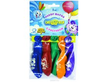 1111-0221 Набор шаров рис Смешарики 30см 5шт 64,00