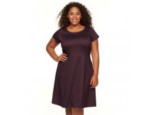 Plus Size Apt. 9(R) Ponte Fit & Flare Dress   $24.99