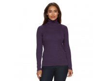 Women's Croft & Barrow(R) Essential Ribbed Turtleneck Sweater   $12.99