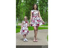Комплект платьев Family Look для мамы и дочки Гобелен М-222.jpg