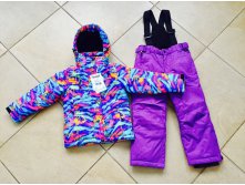 Теплый зимний мембранный комплект Snowest цвет Violet Elfin Miracles. Размеры 104, 110, 116, 122. Цена Опт 4650 р.