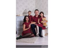 Комплект Family Look для всей семьи Шотландка М-250.jpg