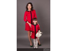 Комплект платьев Family Look для мамы и дочки Дуэт КРАСНЫЙ.jpg