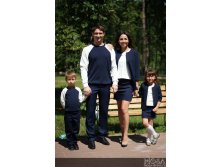 Комплект Family Look Квартет М-225 для всей семьи. СИНИЙ