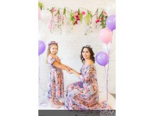 Комплект платьев Family Look для мамы и дочки Элегия М-244 ФИОЛЕТ.jpg