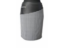 ЮБКА С ОТДЕЛКОЙ ИЗ КОЖИ