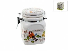 Банка для сыпучих продуктов (клипс) "Birds" 8*8*12см. v=400мл. (квадратная) (подарочная упаковка) Polystar, Серия: Birds, Материал: Керамика, Код: L0280038, Артикул: L0280038 103р