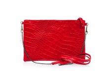 Клатч-планшет на комбинированном ремешке Red Croco