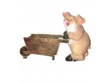 Фигура Свинка с тележкой H-37см.jpeg