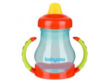 207 BabyOno Поильник фигурный с мягким носиком 180мл. с ручками - 329,18 руб