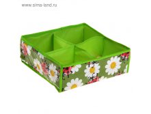 Органайзер для белья 4 отделения, 29х29х10 см "Божьи коровки" 109,9руб от 2шт
