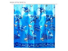 Штора для ванной "Морская" 330руб от 1шт