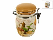 Банка для сыпучих продуктов (клипс) "Хлеб" d=9,5см. h=15см. v=600мл. (подарочная упаковка) Polystar, Серия: Хлеб, Материал: Керамика, Код: L1581891, Артикул: L1581891 90р