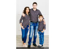 Комплект рубашек Family Look для мамы, папы и сына Техас М-280.jpg