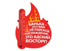 Термометр шкальный в баню "Банька - это вам не райское наслаждение" Китай; 18 см &#215; 25 см &#215; 1 см; Стекло, дерево; В боксе 100 шт. Арт.: 838274 240.90 руб.