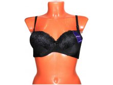 Бюстгальтеры Hermosa с поролоном с косточкой чёрные push up 75B-85B арт.214 78 руб