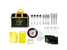 Сумка-набор "VIP" на 4 персоны (28 предметов) Китай; 26 см &#215; 32 см &#215; 10 см; Пластик, текстиль, металл; В боксе 10 наборов. Арт.: 1018587 1 550.00 руб