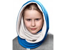 КОМПЛЕКТ: ШАПКА+СНУД, 109617-0612, ЦВЕТ: СИНИЙ+МОЛОЧНЫЙ. 370руб. 370руб. р-р 48 и 52.
