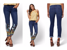 1390  SOHO JEANS - PAINTED BOYFRIEND - BLUE LOVE WASH