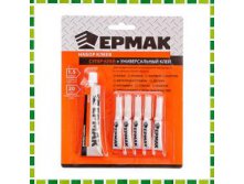 ЕРМАК Набор клея 6шт (1шт. универсальный 20 гр + 5 шт. супер-клей 1,5 гр) Артикул: СР669165