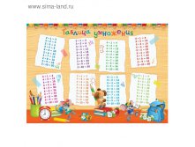 Плакат обучающий А4 "Таблица умножения 1 сентября" 4,50руб ряд50шт