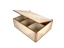Шкатулка с узором 6 ячеек 55*50 ШК-0000033, 190 p.