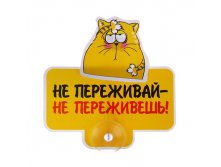 Табличка на присоске "Не переживай" КОТЭ; Китай; 1 см &#215; 15 см &#215; 19 см; Пластик; В боксе 550 шт. Арт.: 743816 25.00руб.