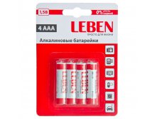 31,89 . - LEBEN  4 "Alkaline" ,  AAA, 1,5