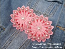 Резинки для волос Розовые жемчужинки. 90 руб/шт.