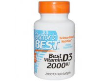 Doctor's Best,  D3 (Best Vitamin D3), 2000 , 180  