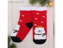 Носки махровые Collorista "Медведь в короне", 1-2 года (10-12 см) 69р от 3шт