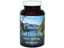 Carlson Labs, Cod Liver Oil Gems, 1000 mg, 100 Soft Gels