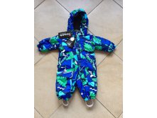 Теплый зимний мембранный комбинезон Valianly цвет Green Dino. Размеры 80, 86, 92, 98, 104, 110. Цена Опт 3300 р.