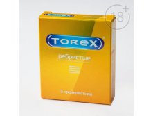 Презервативы Torex Ребристые, упаковка 3 шт Torex; Россия