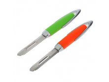 Овощечистка вертикальная 19 см, цвета МИКС Доляна; Китай; 1,5 см &#215; 3 см &#215; 19,5 см; Пластик, металл; В боксе 240 шт. Арт.: 580304