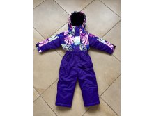 Теплый зимний слитный мембранный комбинезон Snowest цвет Violet Flowers. Размеры 86+6, 92+6, 98+6, 104+6, 110+6, 116+6, 122+6. Цена Опт 3600 р.