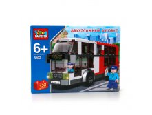 Конструктор пласт. Город мастеров 5502 Ддухэтажный автобус, 132 дет. - 515,26 руб