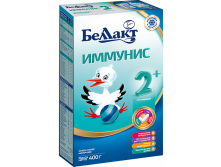 Смесь сухая молочная для детского питания с бифидобактериями "Беллакт Иммунис 2+", 400гр.	с 6 до 12 месяцев	цена	287	руб